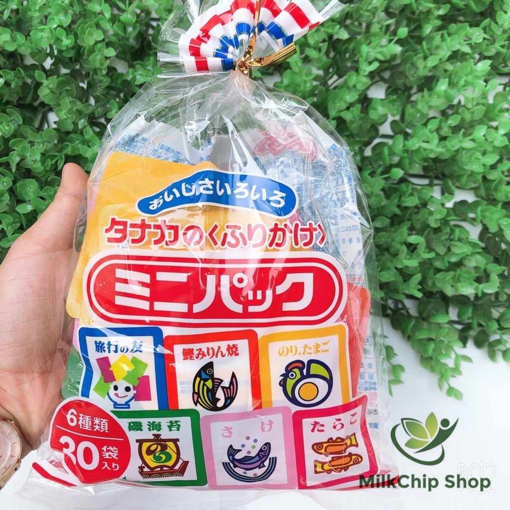 Gia vị rắc cơm Tanaka food Nhật Bản 6 vị, túi 75g 30 gói (có bán lẻ) NA12