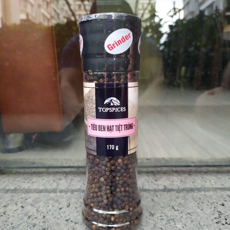 Chai tiêu đen nắp xay 170g
