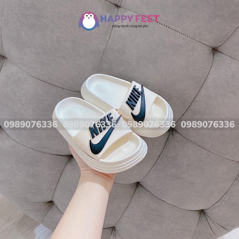 Dép lê móc ni-ke cho bé trai bé gái , dép thời trang siêu nhẹ chống trượt- Happy Feet No2128