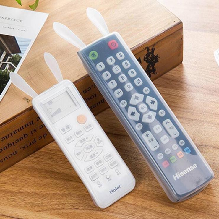 Bộ 2 Bọc Điều Khiển Remote Tivi Máy Lạnh Bằng Chất Liệu Nhựa Silicon Dẻo Trong Suốt .