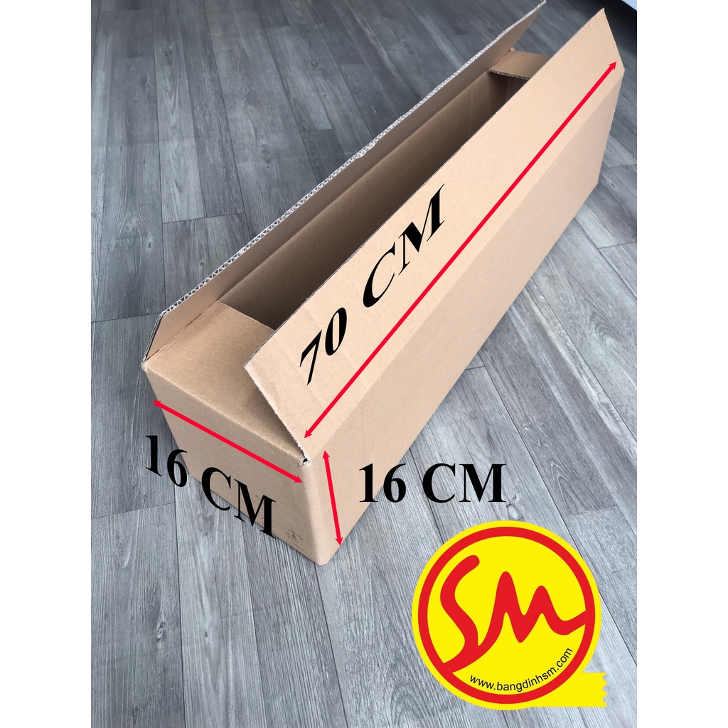 THÙNG CARTON, HỘP CARTON GIÁ RẺ sóng B  3 lớp size 70x16x16 chuyên dùng ĐÓNG GÓI CÁC SẢN PHẨM, VẬN CHUYỂN DỄ DÀNG