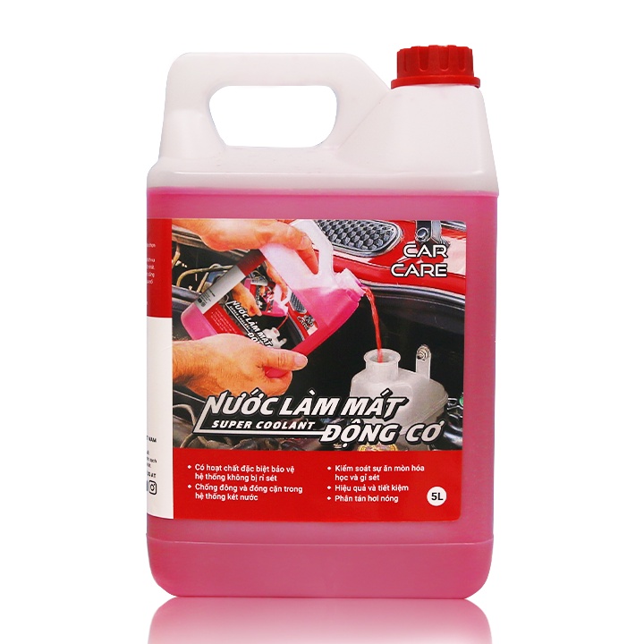 Nước làm mát động cơ ô tô màu đỏ CAR CARE [5 Lít] ✅