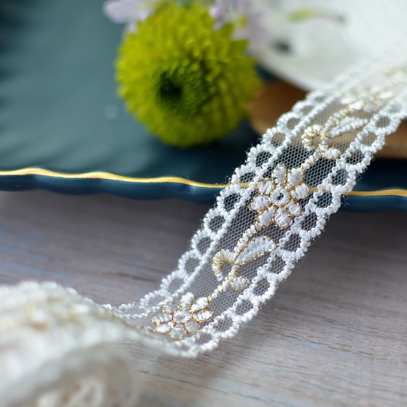 Dải dây ruy băng trang trí váy sườn xám họa tiết hoa