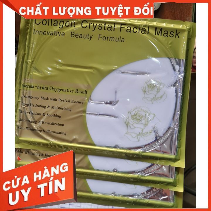 Mặt nạ collagen dưỡng da   cấp ẩm cho da ,làm dịu làn da ,chống lão hóa , đàn hồi giúp làn da trắng sáng mịn.