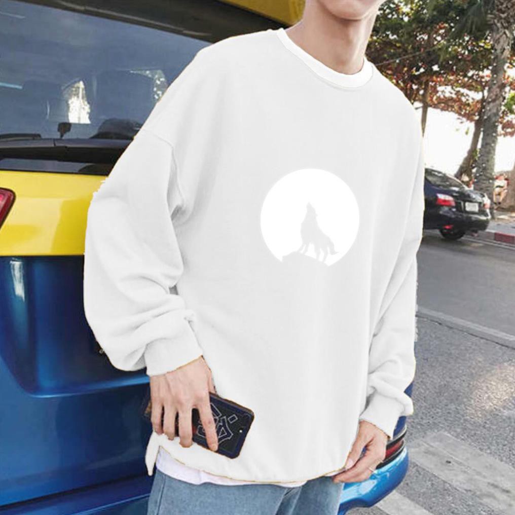 Áo Sweater Sói Mặt Trăng Phản Quang, Aó Nỉ Dài Tay Nam Nữ Cá Tính - AS20 | BigBuy360 - bigbuy360.vn