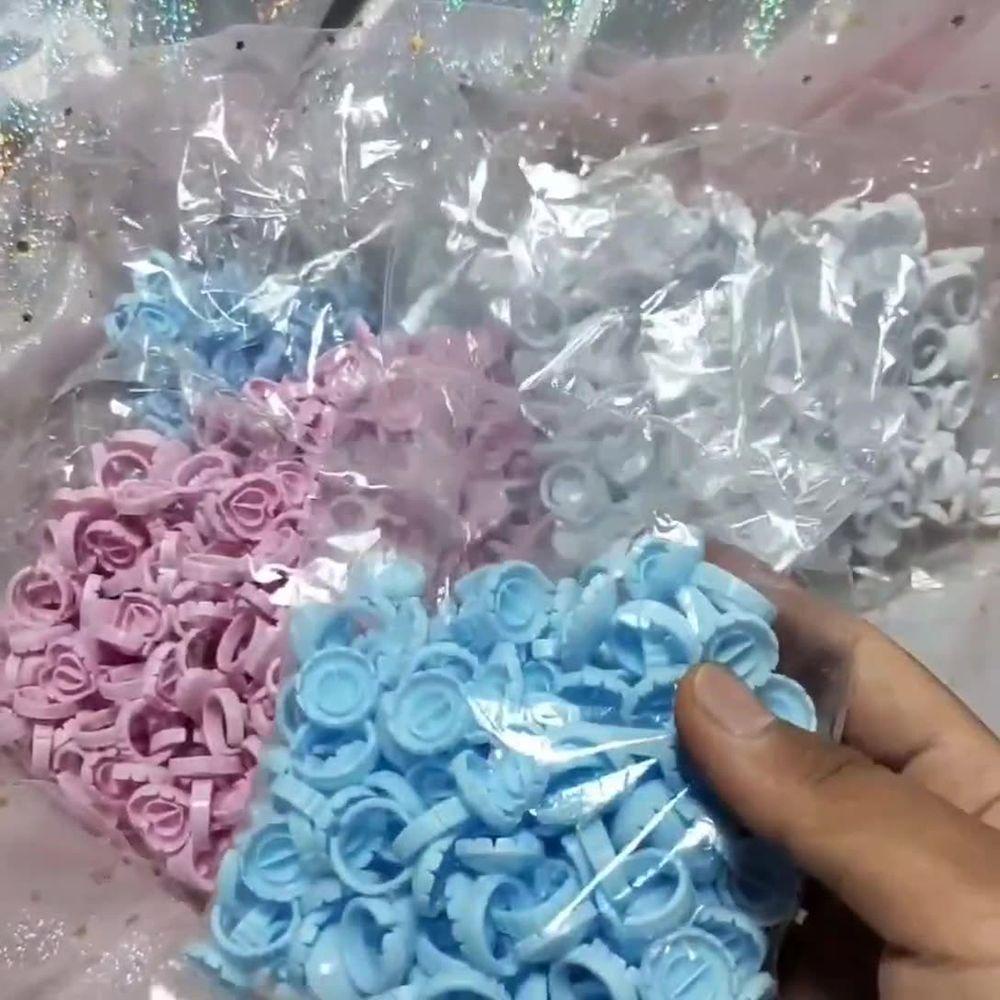 Set 100 Vòng Nhẫn Giữ Mi Giả Tiện Dụng Giá Đỡ