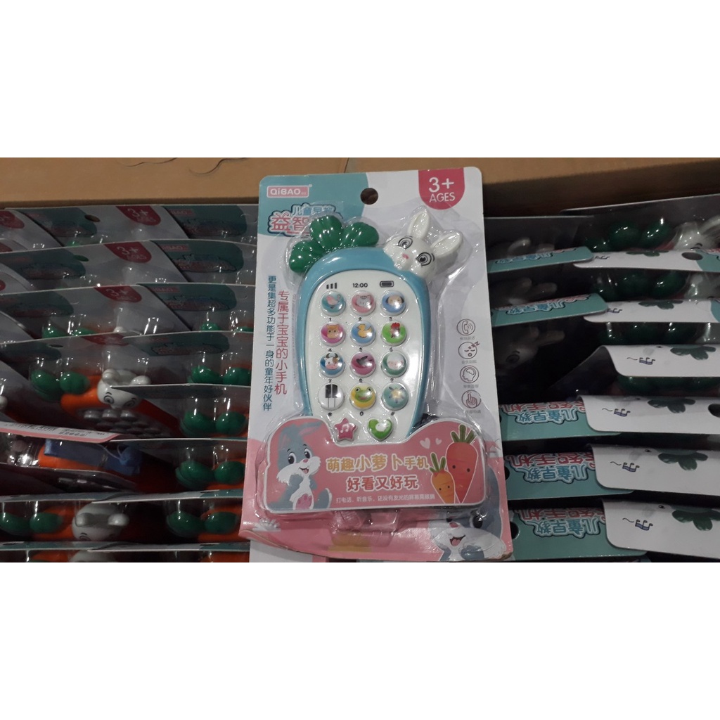 Điện thoại thỏ cà rốt cho bé, có nhạc và đèn Shop Phuong Linh 86 D38