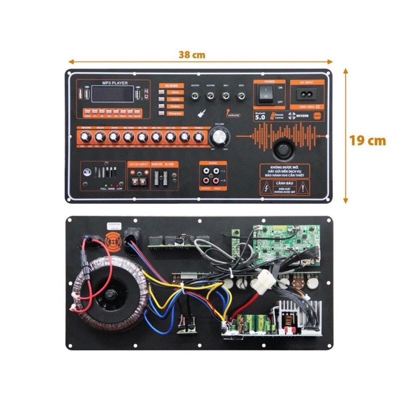 Bo Mạch Loa Kéo Nguồn Xuyến 5 Tấc Đánh 2 Bass 40 Mạnh Mẽ Echo Reverb EQ - 432 VIETNAM