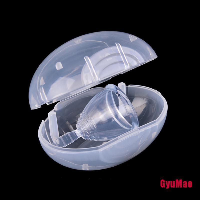 Cốc Nguyệt San Trong Suốt Bằng Silicone Có Thể Tái Sử Dụng Kèm Vỏ Đựng Tiện Lợi