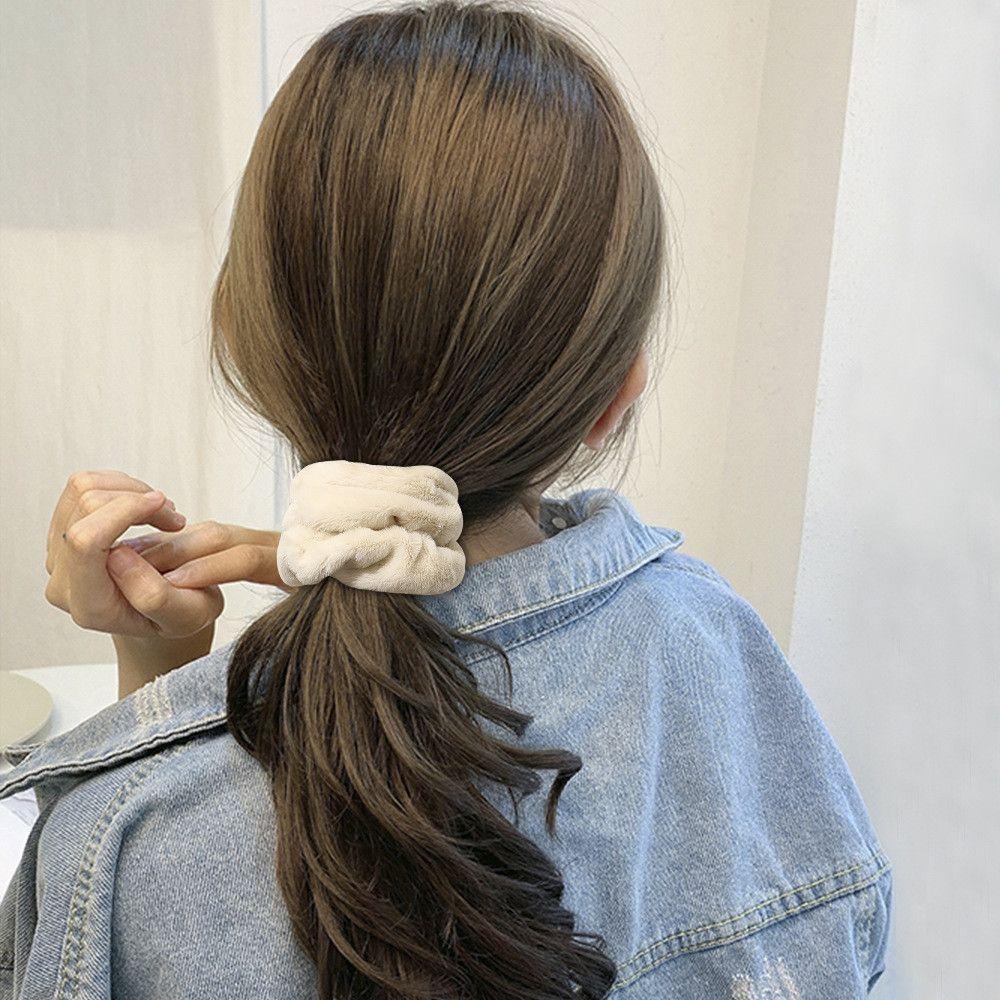 Dây Cột Tóc Scrunchies Bằng Vải Bông Mềm Mại Cho Nữ