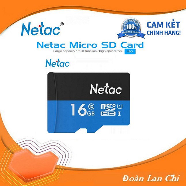 [ GIÁ HUỶ DIỆT] Thẻ Nhớ Chính Hãng Netac 16G Class 10 NK - BH 05 Năm {Chính Hãng}