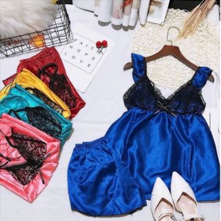 Đồ ngủ sexy phi bóng tay cánh tiên ren nhúng