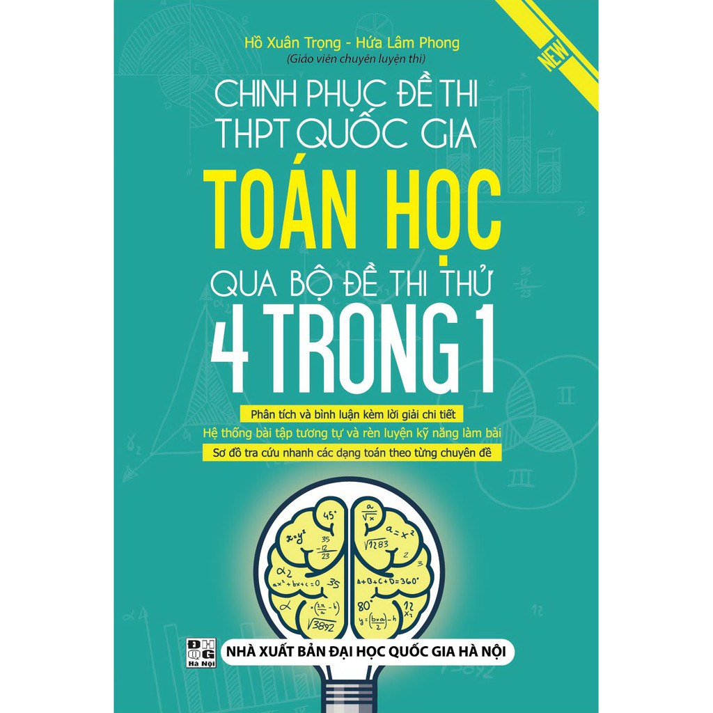 Sách Chinh Phục Đề Thi THPT Quốc Gia Toán Học Qua Bộ Đề Thi Thử 4 Trong 1