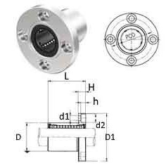 Ổ bi trượt có tai LMF8 | BigBuy360 - bigbuy360.vn