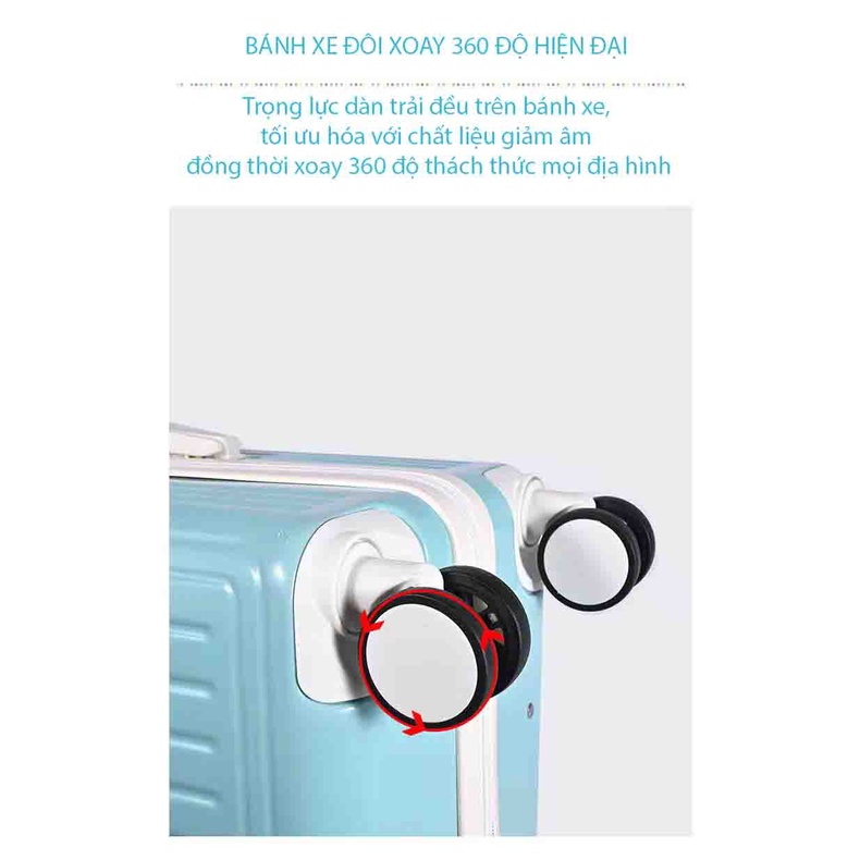 Vali kéo du lịch thời trang size 20inch, xách tay chất lượng siêu nhẹ, thích hợp cho ngươi đi công tác xa, yêu du lịch.