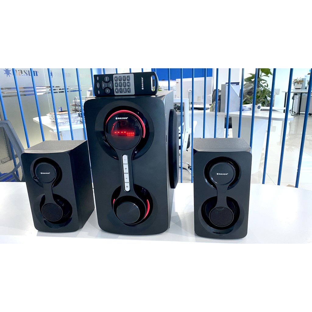 Loa 2.1 NASUN, Model NS-807, công suất 60W, đa năng, bluetooth, cắm dây, USB, thẻ nhớ, FM, âm thanh hay, không bị rè