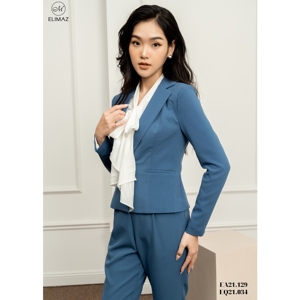 Áo vest nữ công sở Elimaz dài tay túi giả 2 bên dáng ôm EA21.129