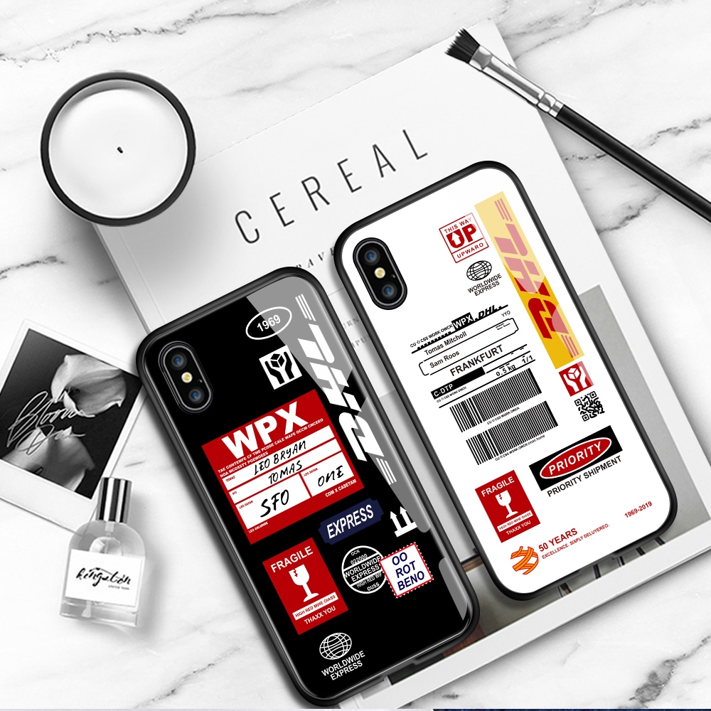 Realme C21 C21Y C25Y C20 C20A C3 C2 C1 XT X2 Pro A1K Cho Ốp lưng điện thoại In Hình Customs label Luxury Tide