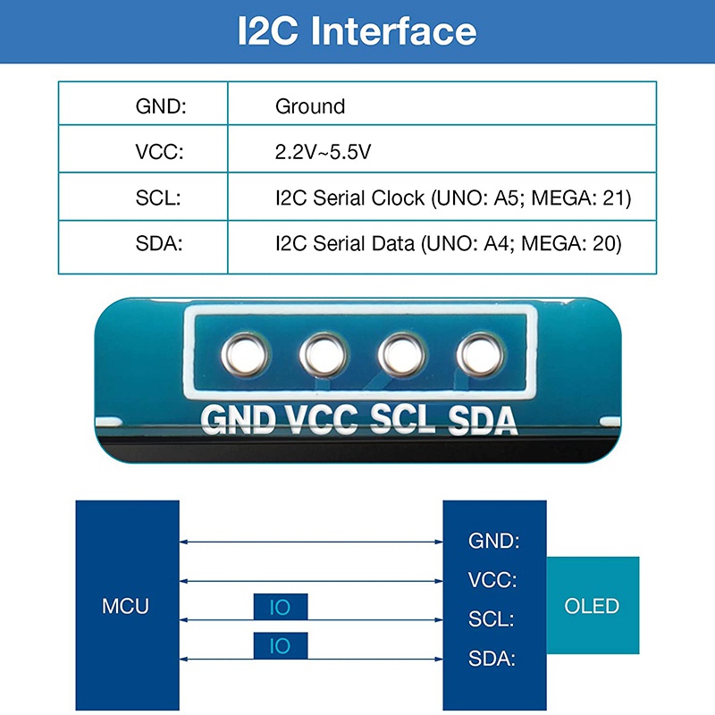 Mạch Oled Ule Ssd1306 0.96 Inch Cho Arduino Raspberry Pi