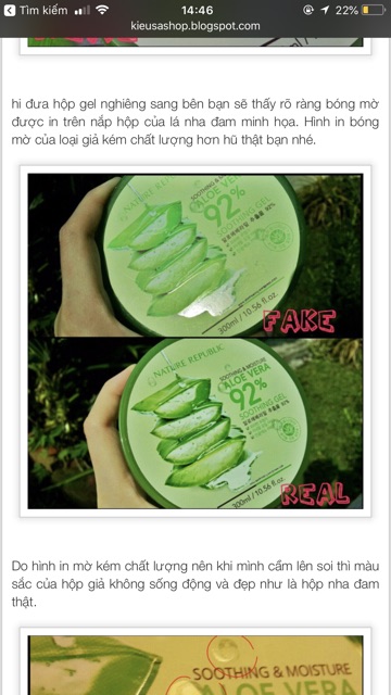 Gel dưỡng lô hội 92%