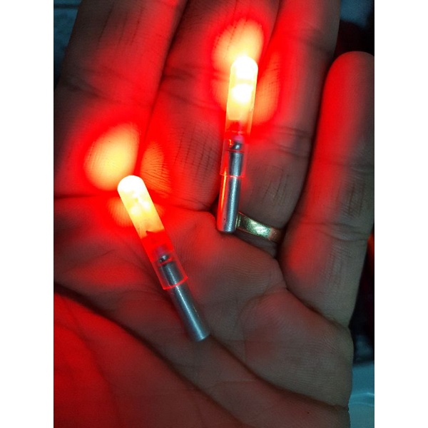 đèn led siêu sáng và siêu nhẹ loại dài dùng pin CR425 gắn phao câu đêm ánh sáng xanh, ánh sáng đỏ