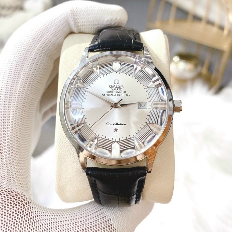 Đồng hồ nam OMG4543 dây da,pin trôi,chống nước chống xước ,bảo hành 12 tháng