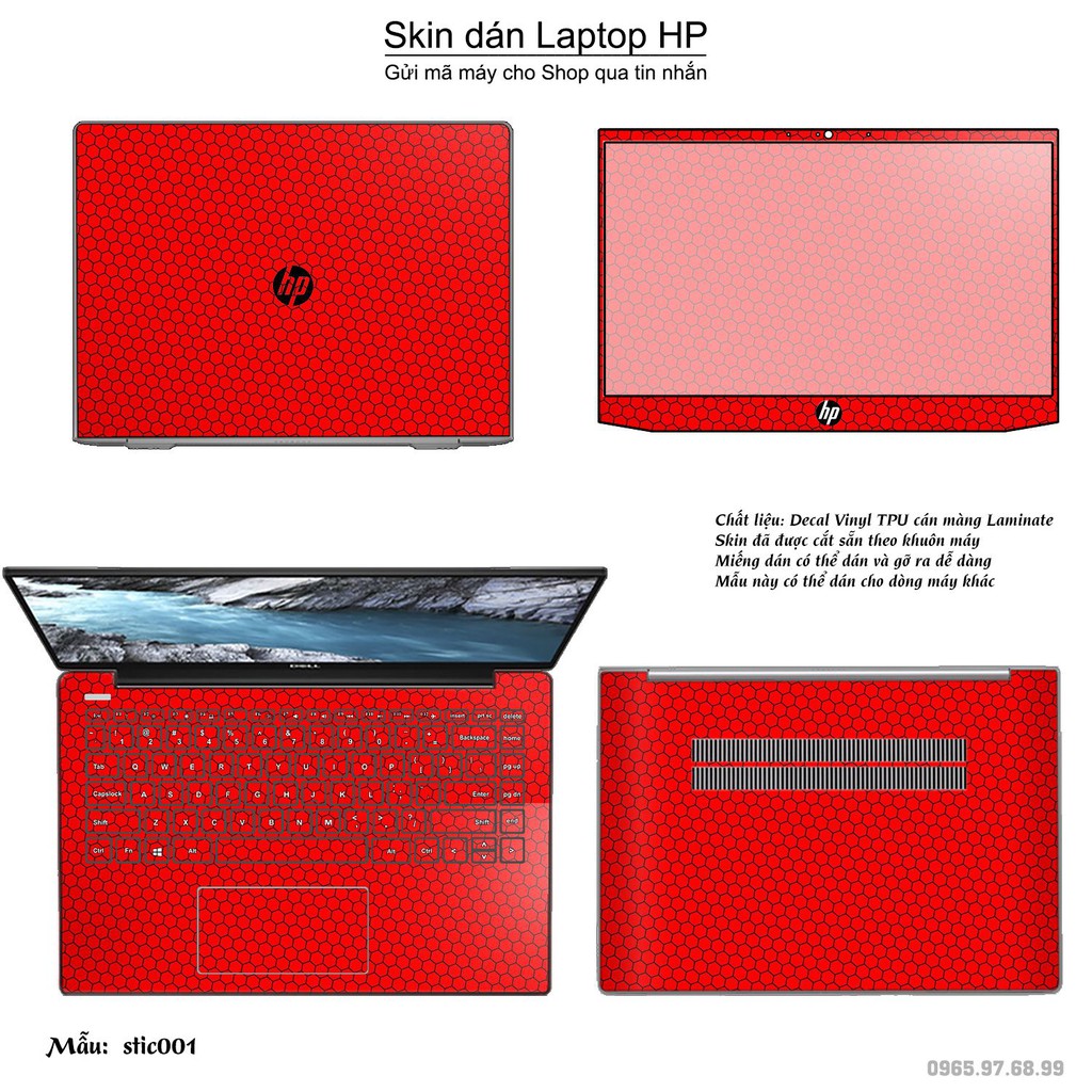 Skin dán Laptop HP in hình Hoa văn sticker (inbox mã máy cho Shop)