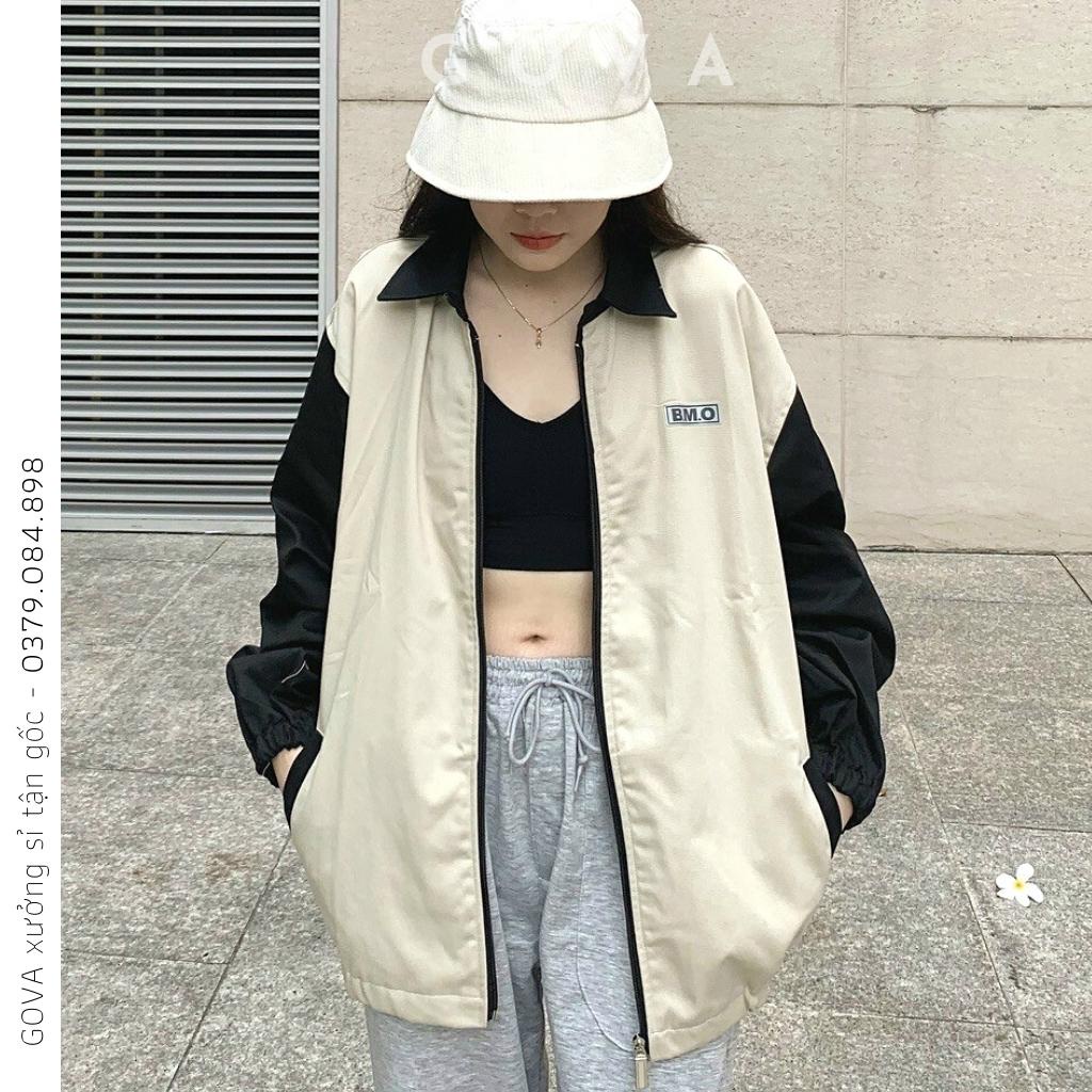 Áo Khoác Kaki B.M.O Nam Nữ Ulzzang Unisex 2 Lớp Form Rộng Thể Thao GOVA