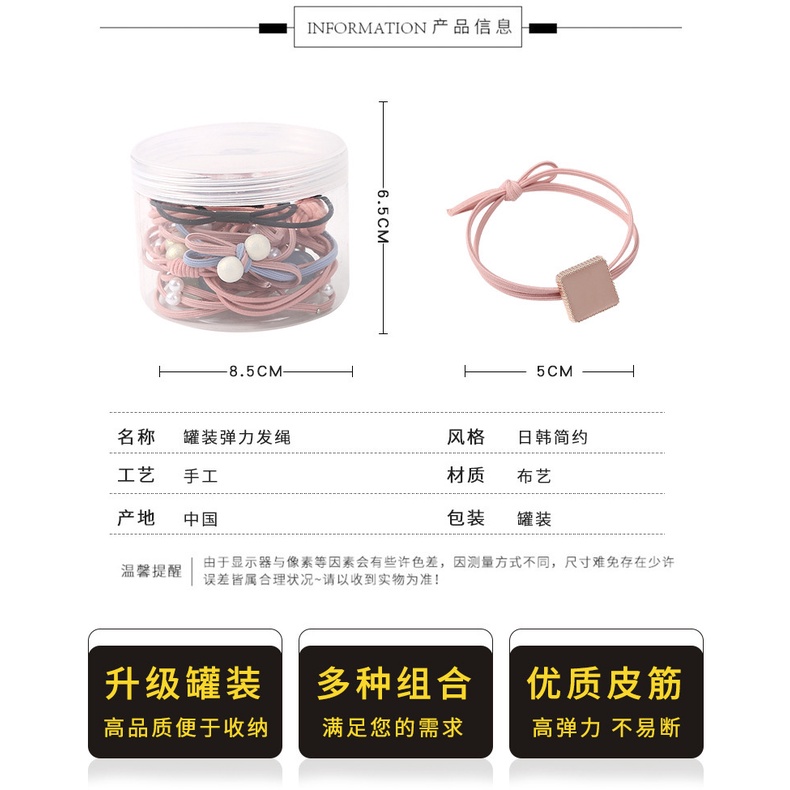 Set 12 Dây Cột Tóc Co Giãn Thắt Nơ Đính Hạt Ngọc Trai Thời Trang Cho Nữ