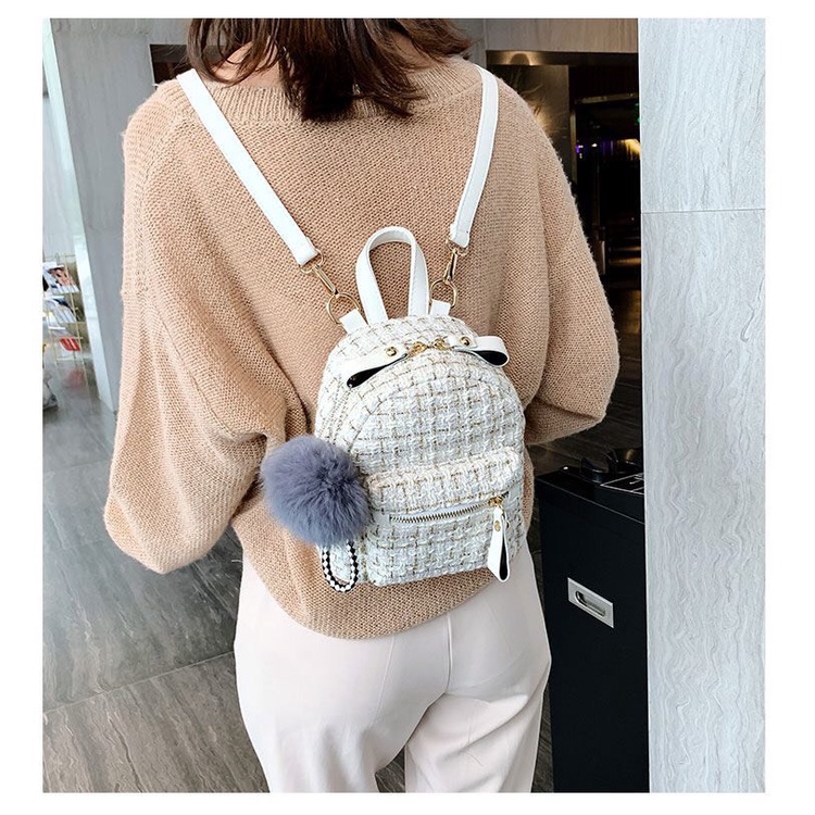Balo mini nữ hoạ tiết kẻ MYNHI balo dành cho bé đi học đi chơi MN128