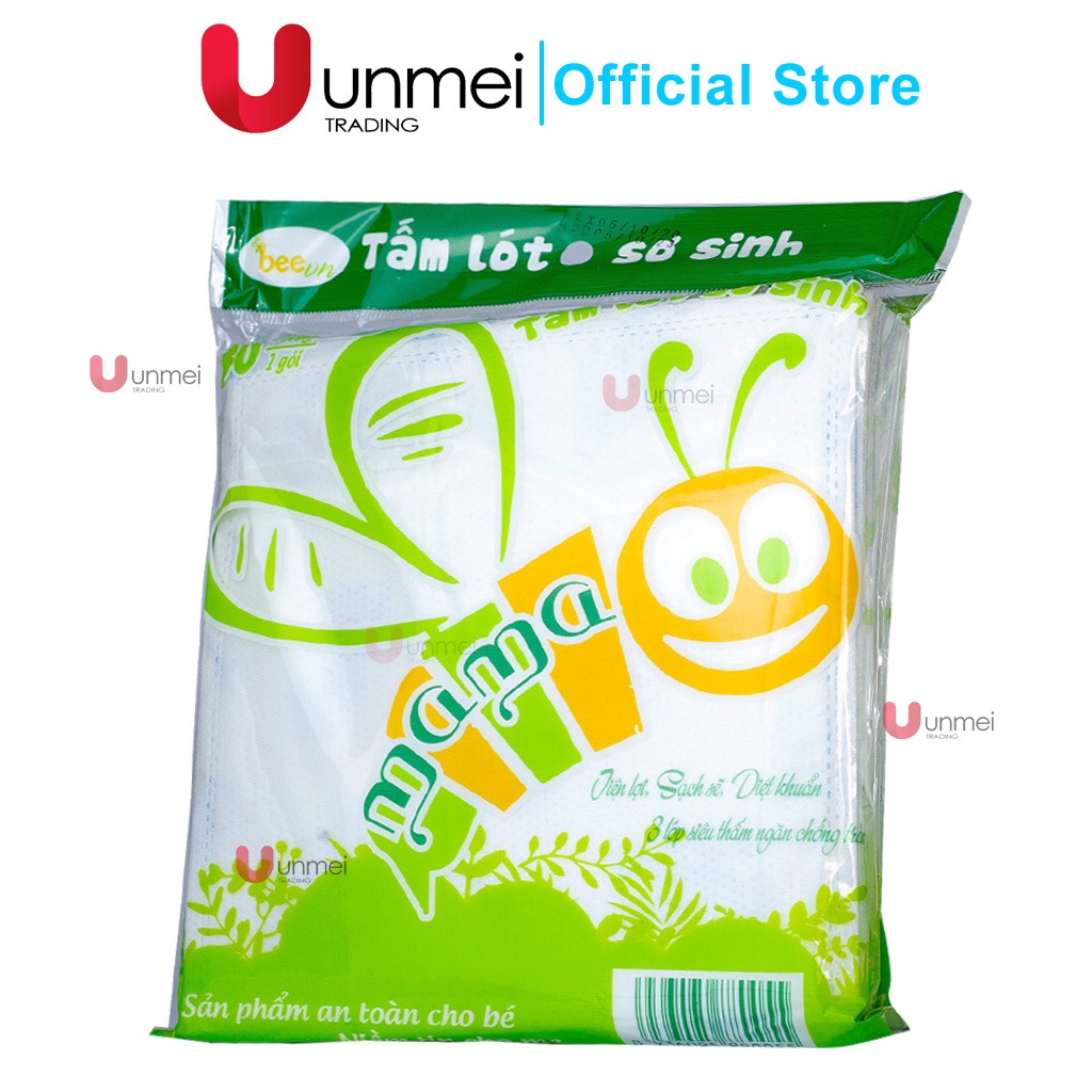 Lót Chống Thấm, Tấm Lót Dùng 1 Lần, Lót Phân Xu MaMa BeeVn 3 Lớp cho bé từ sơ sinh (30 miếng/gói