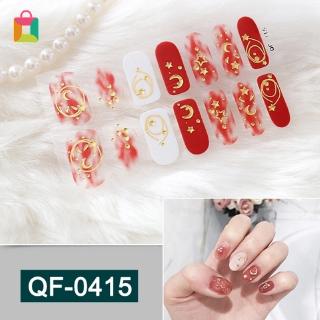 Tờ 14 miếng dán móng tay làm đẹp phối kim tuyến nhiều màu sắc tùy chọn