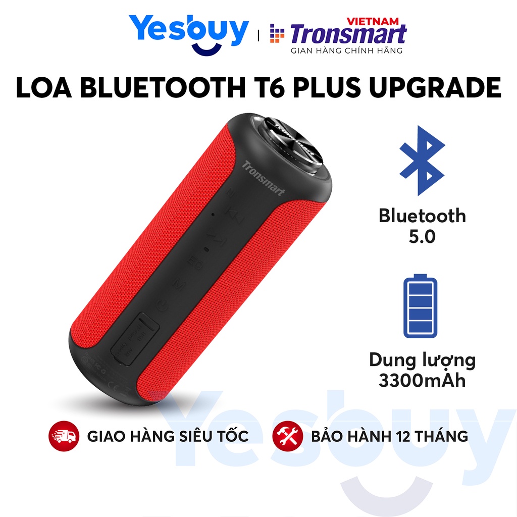 Loa Bluetooth 5.0 Tronsmart Element T6 Plus/ Upgraded 40W Âm thanh vòm - Hàng chính hãng - Bảo hành 12 tháng