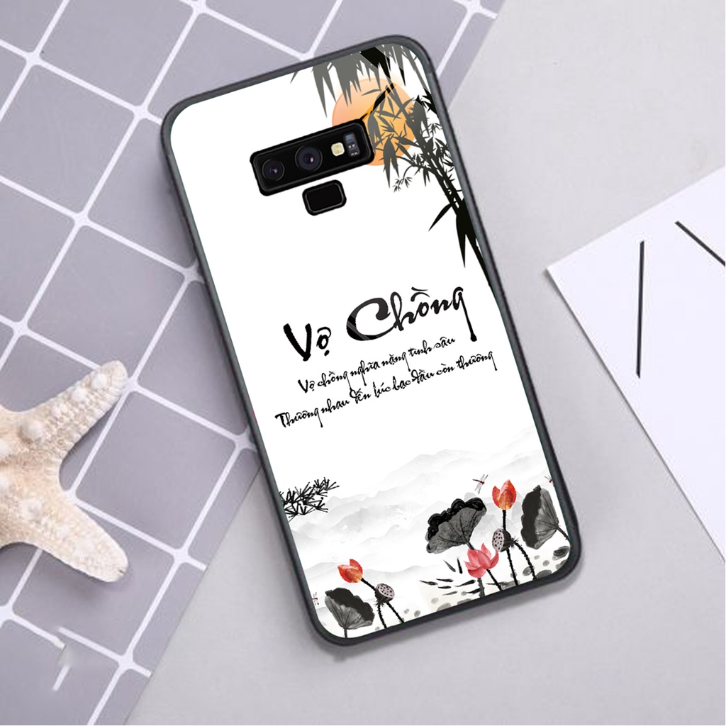 Ốp lưng KÍNH Samsung Galaxy NOTE 9 in hình 3D TÀI LỘC-TÂM AN -MÃ ĐÁO