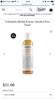 Nước hoa hồng Hoa cúc Kiehl’s