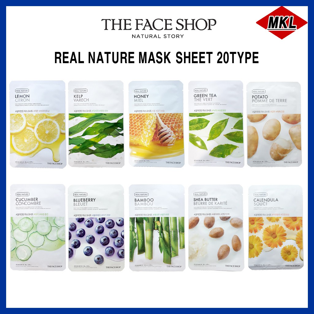 [Hàng mới về] Mặt Nạ Tự Nhiên The Face Shop 20 Loại Tùy Chọn | BigBuy360 - bigbuy360.vn