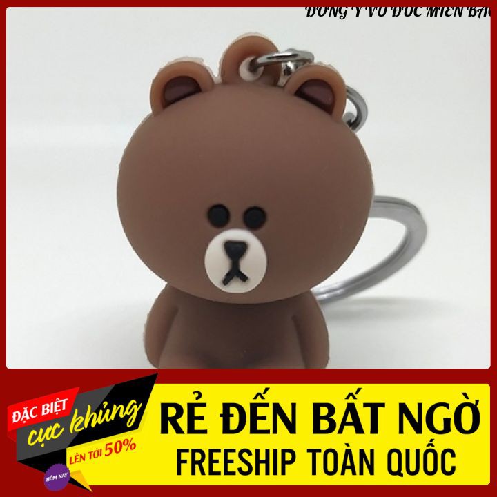 Móc khóa gấu Brown Cony slicon dễ thương siêu bền rẻ đẹp - Dasata.vn