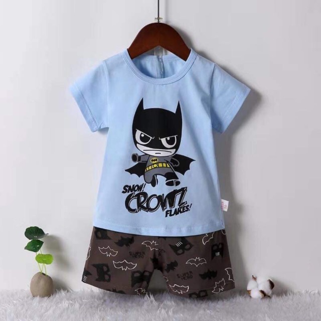 Đồ Bộ Cotton Thun Bé Trai Hoạt Hình cho bé 7-26kg