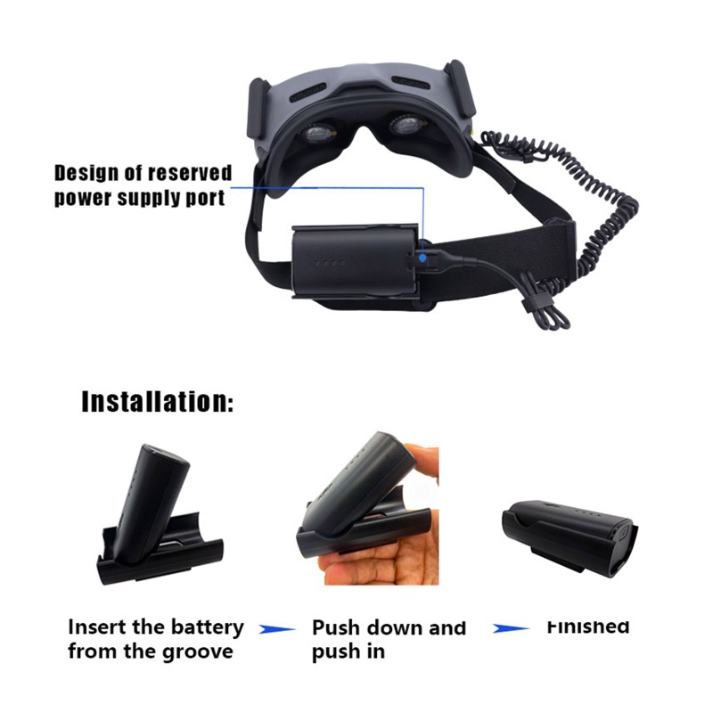 Hộp Đựng Pin Có Móc Kẹp Phía Sau Cho Avata FPV Goggles V2