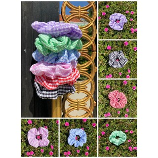 Cột tóc scrunchies caro năng động