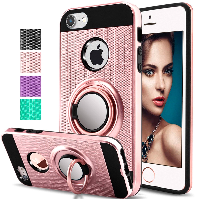 Ốp Điện Thoại Có Vòng Đỡ Xoay 360 Độ Cho iPhone 6 6S 6Plus 6SPlus 7 8 Plus X Xs