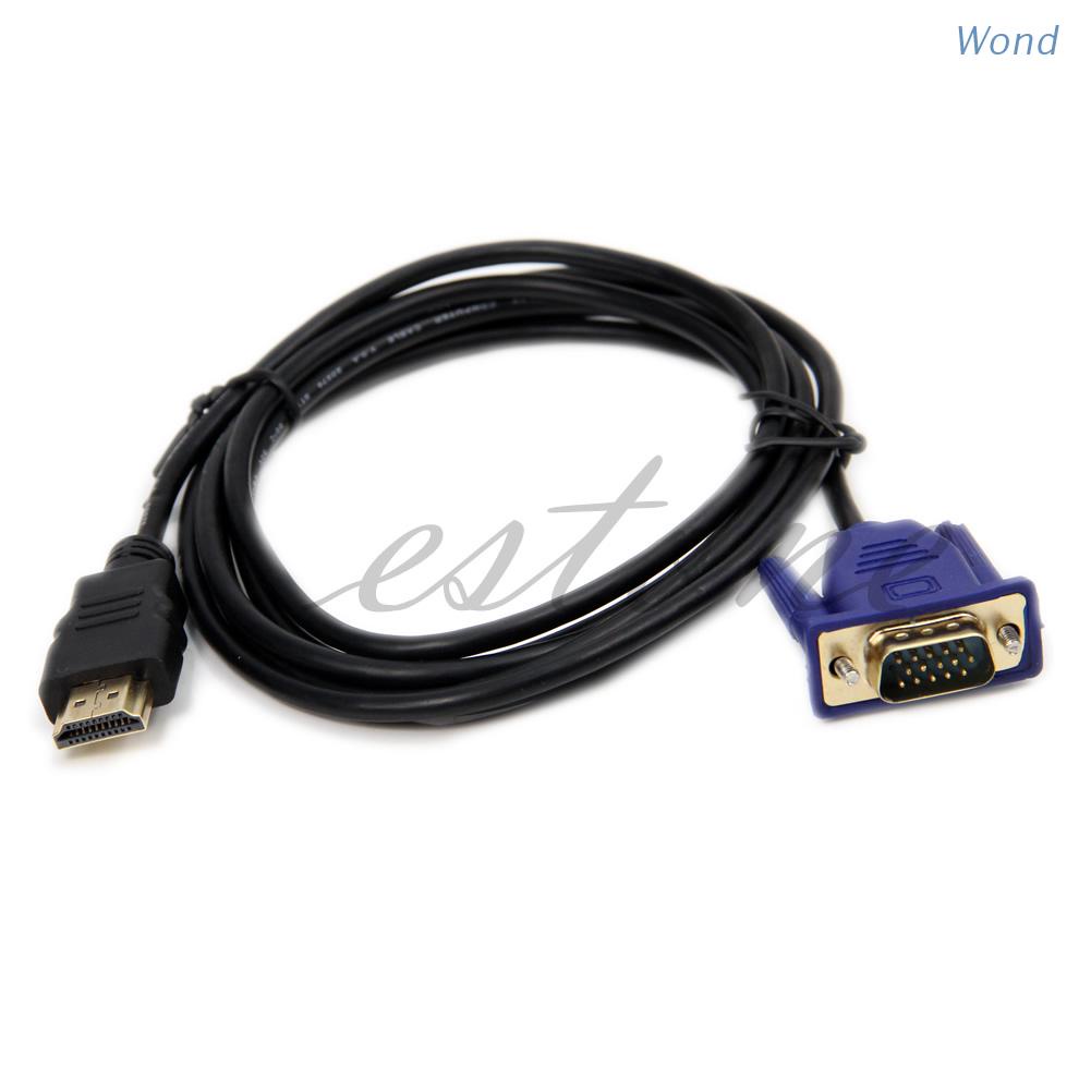 Cáp chuyển đổi cổng Hdmi sang Vga Hd-15 dài 6ft 1.8m 1080p