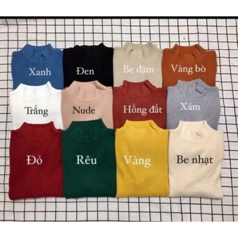 ÁO LEN CỔ 3 PHÂN HÀNG ĐẸP