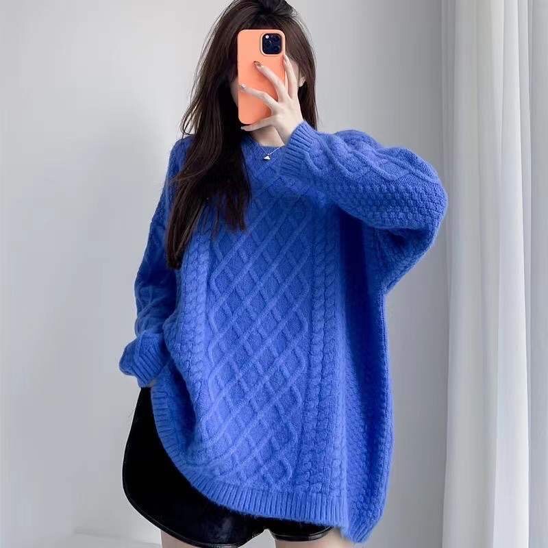 Áo len oversize vặn thừng dáng rộng ulzzang 2022