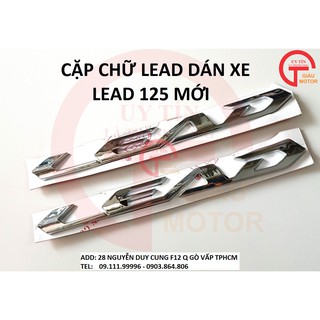 CẶP CHỮ NỔI LEAD DÁN XE HONDA LEAD 125 