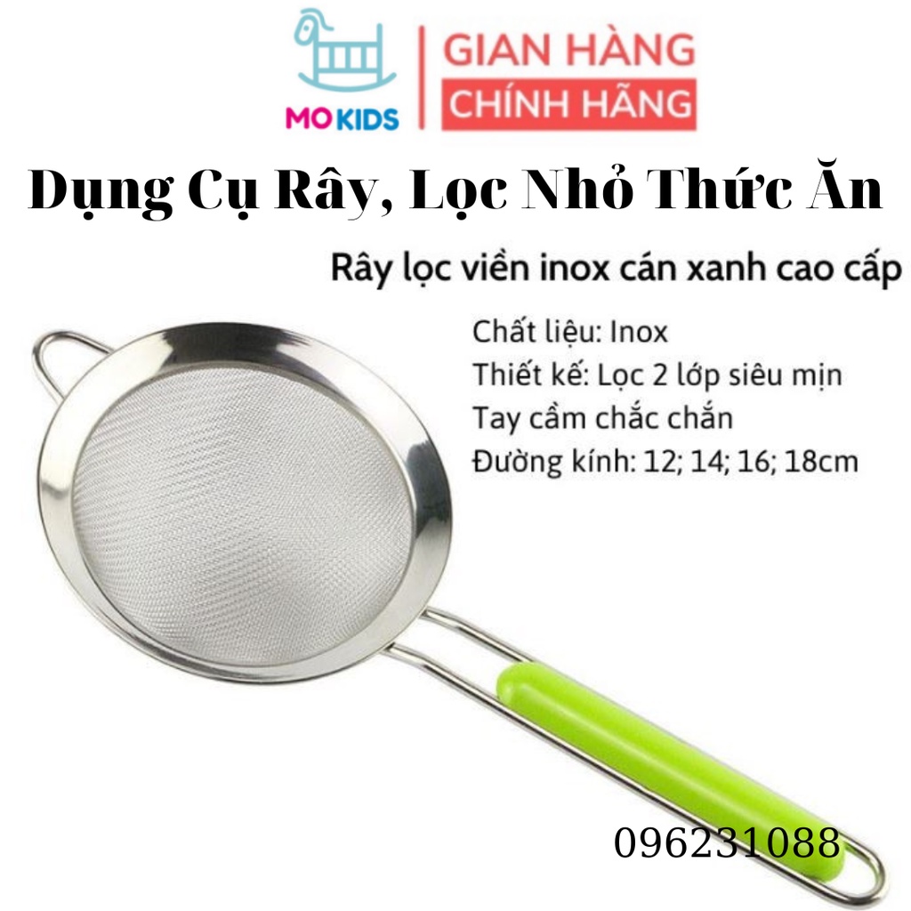 Dụng Cụ Rây, Lọc Nhỏ Thức Ăn, Rây Đồ Ăn Dặm Cho Bé Có Tay Cầm Tiện Lợi - Mokids