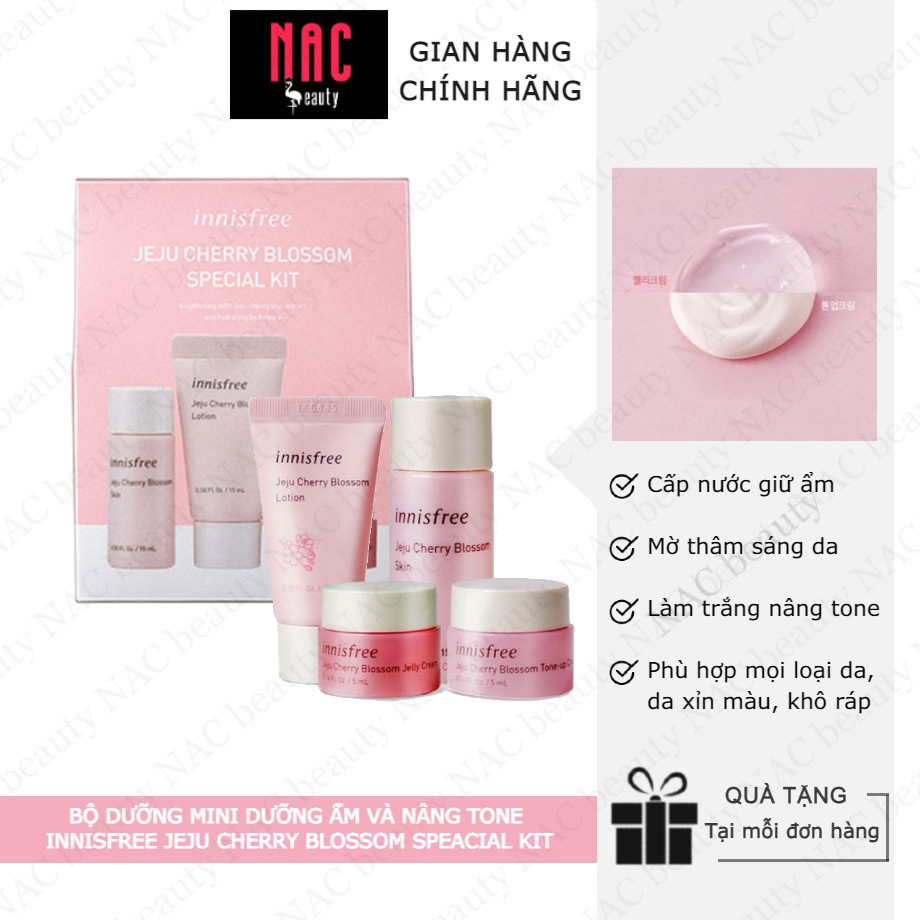 [CHÍNH HÃNG] Bộ dưỡng Innisfree hoa anh đào Jeju Cherry Blossom mini