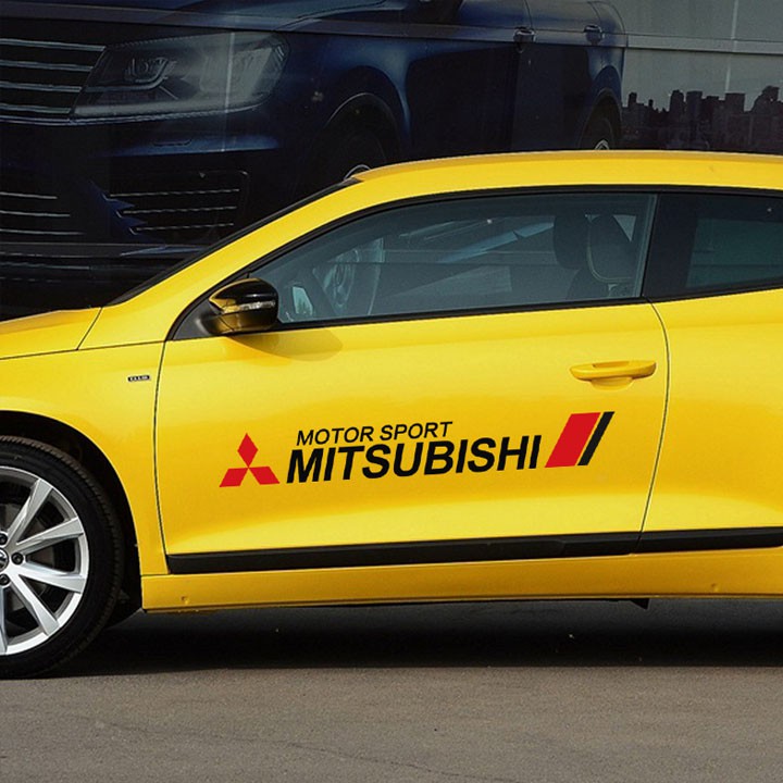 Tem decal dán sườn xe Mitsubishi