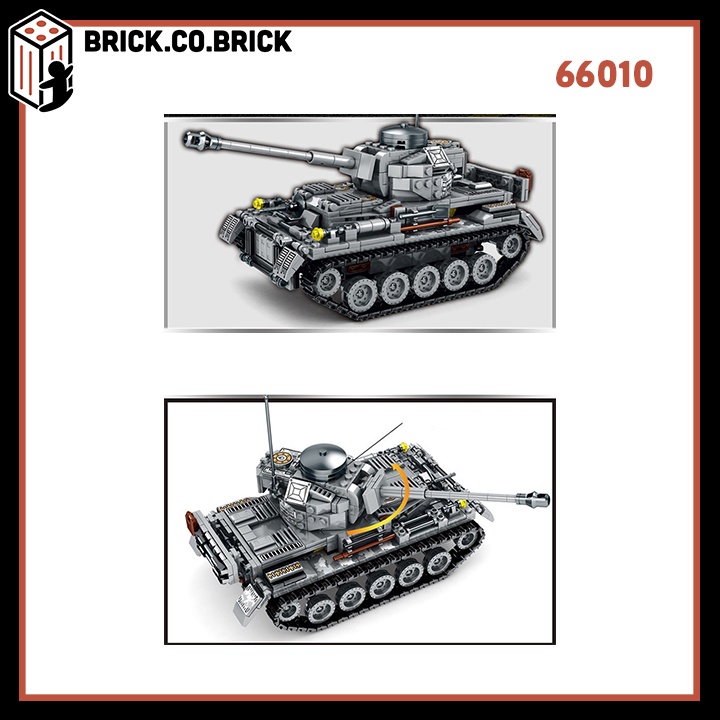 Mô hình Lắp ráp Đồ chơi Xe tăng Quân đội Đức Military Tank Army Thế chiến 66003