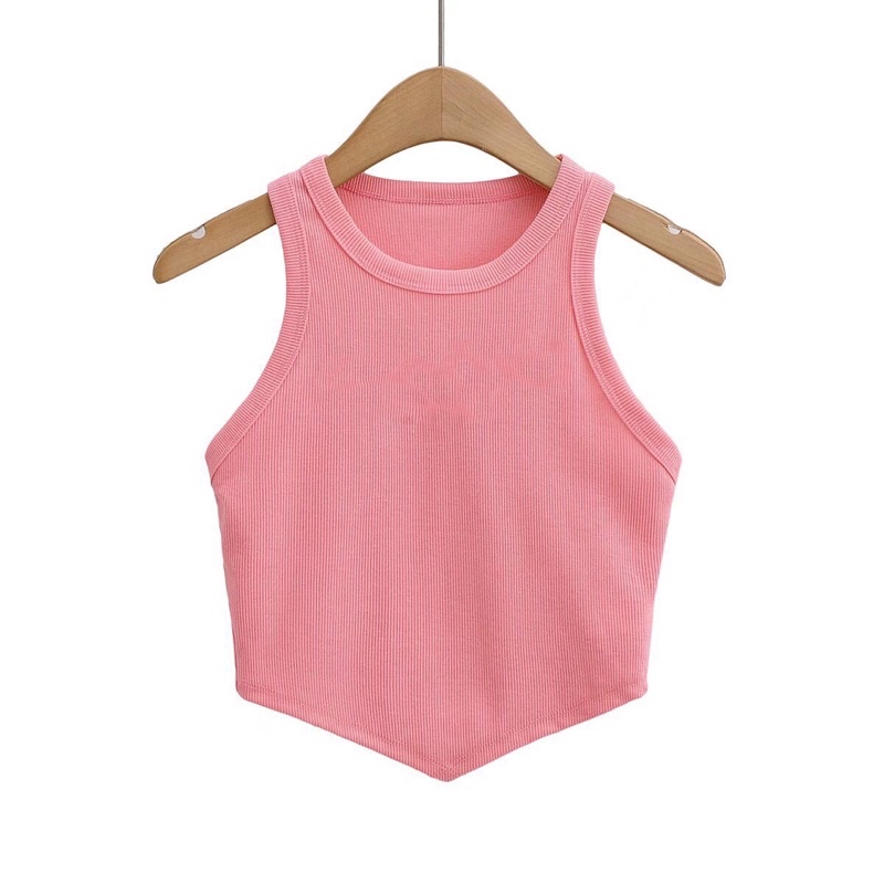 Áo thun croptop ba lỗ vạt tam giác Mlem